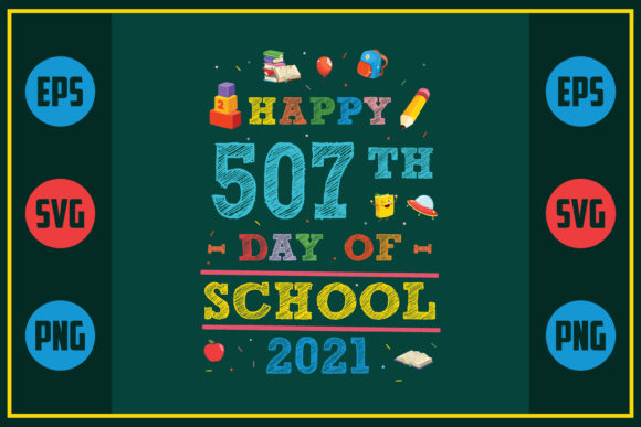 Celebrating 507th Day of School with Embroidery